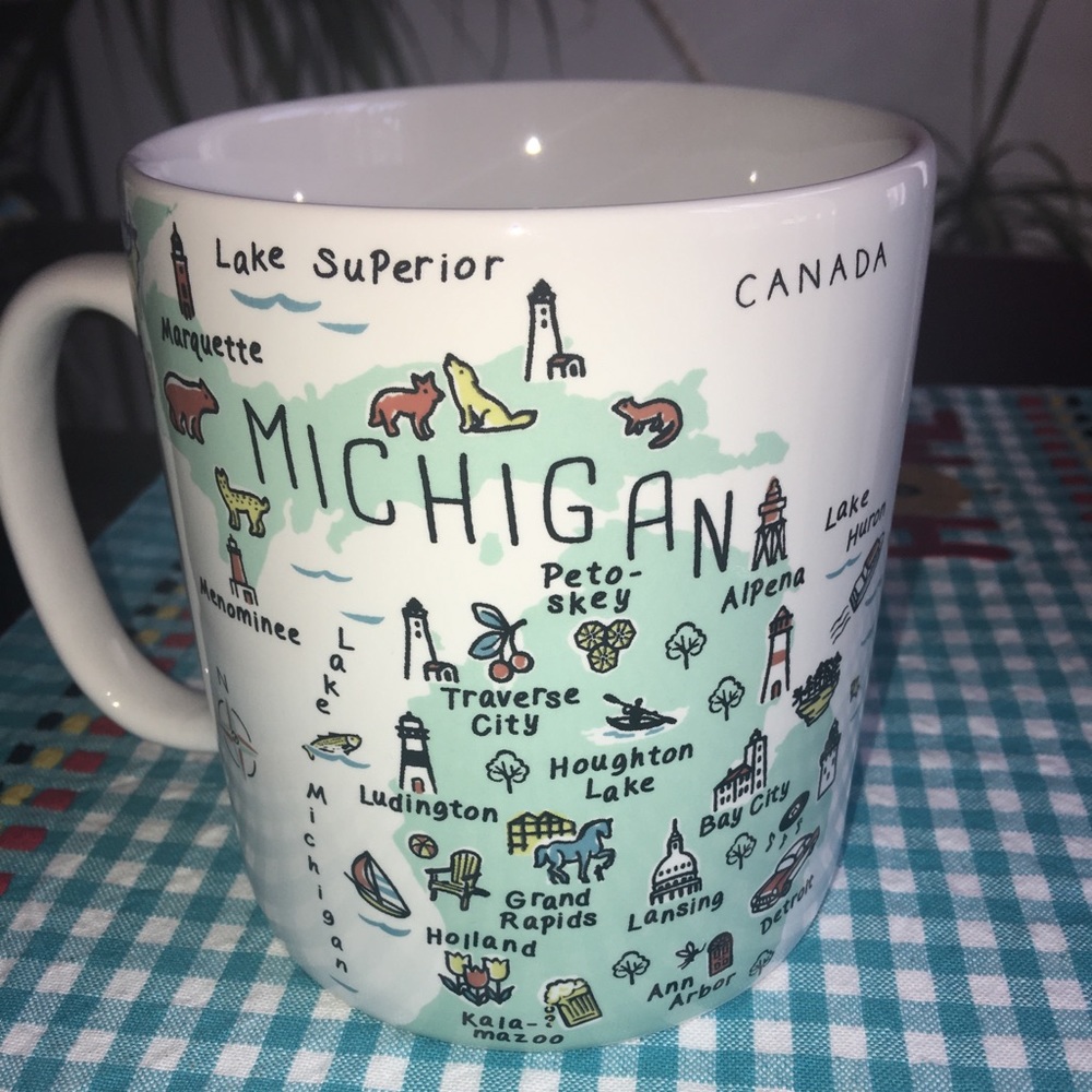 Oversized Porcelain “Michigan” mug